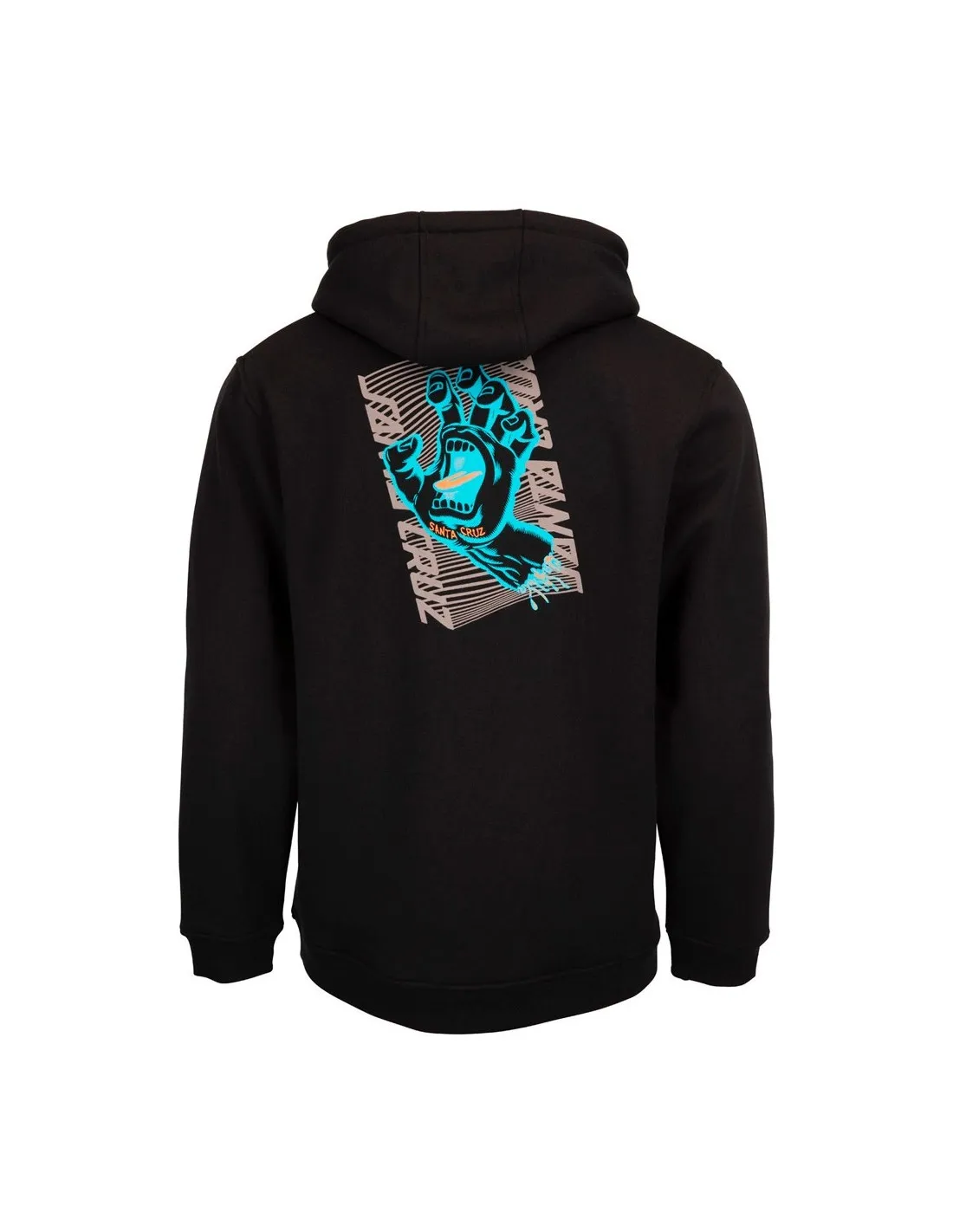 SANTA CRUZ SPLIT STRIPE HAND  NEGRO  SUDADERA CON CAPUCHA