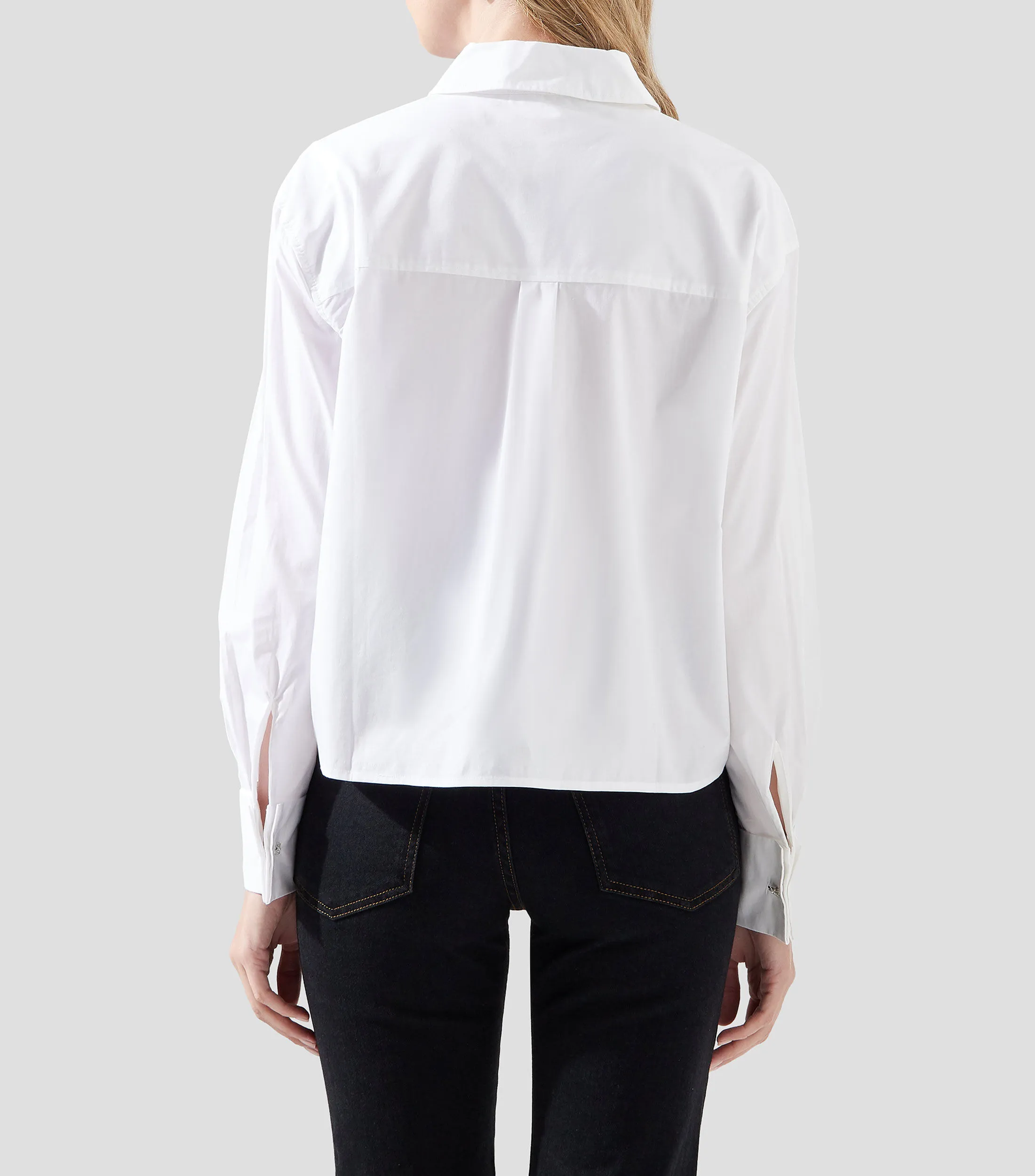 Scalpers Camisa lisa manga larga Mujer