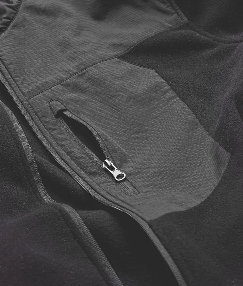 Site Teak, chaqueta de tejido polar, negro, talla XL (pecho 46