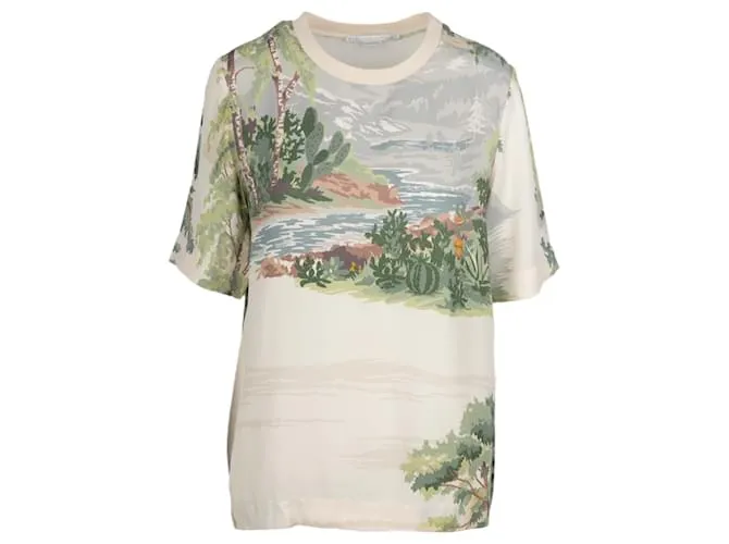 Stella Mc Cartney Camiseta con paisaje de Stella McCartney Blanco 
