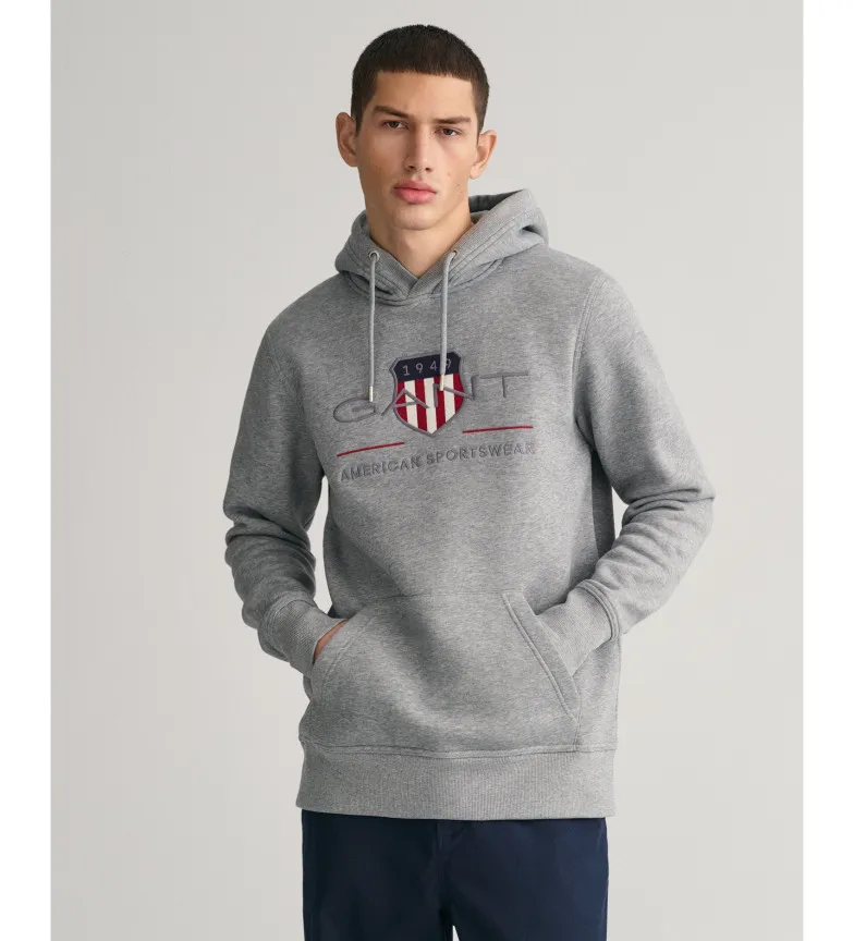 Sudadera con capucha Archive Shield gris