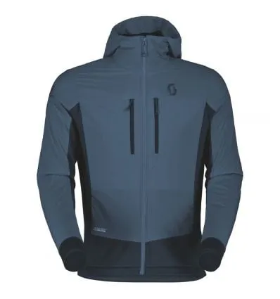 Sudadera con capucha para hombre Scott Explorair Alpha (Azul metálico/Azul oscuro)