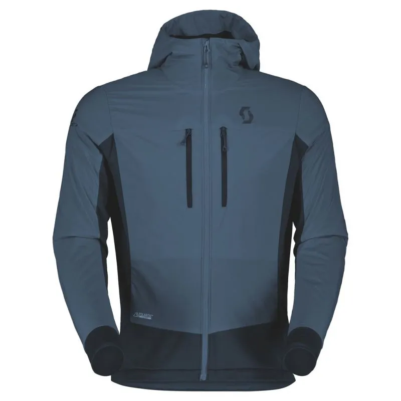 Sudadera con capucha para hombre Scott Explorair Alpha (Azul metálico/Azul oscuro)