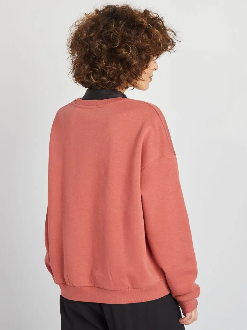 SUDADERA DE CHáNDAL CON ESTAMPADO  ROJO