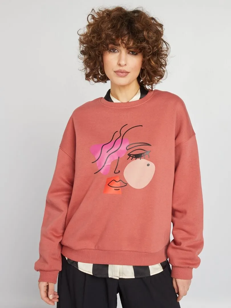 SUDADERA DE CHáNDAL CON ESTAMPADO  ROJO