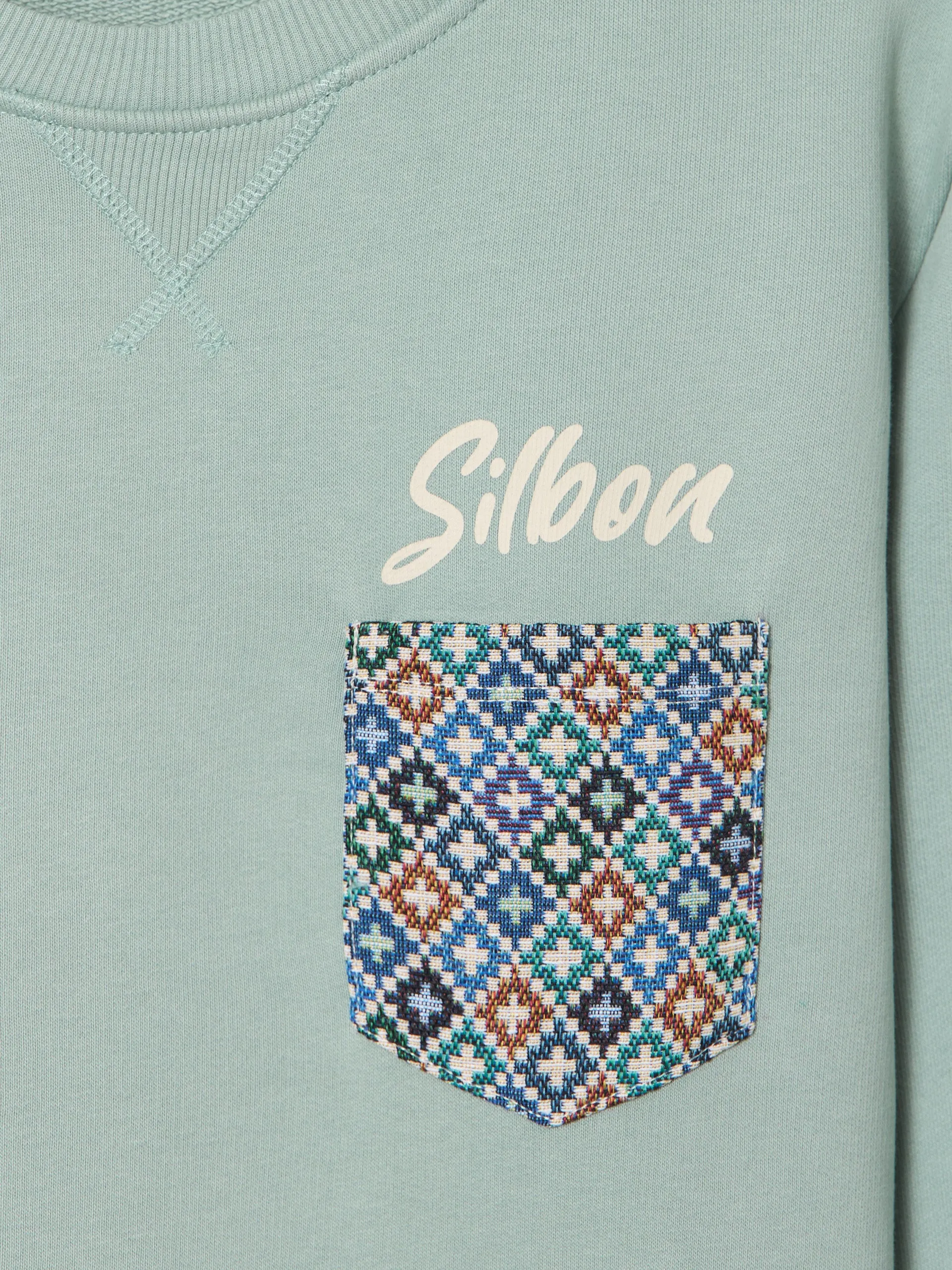 Sudadera ethnic pocket verde