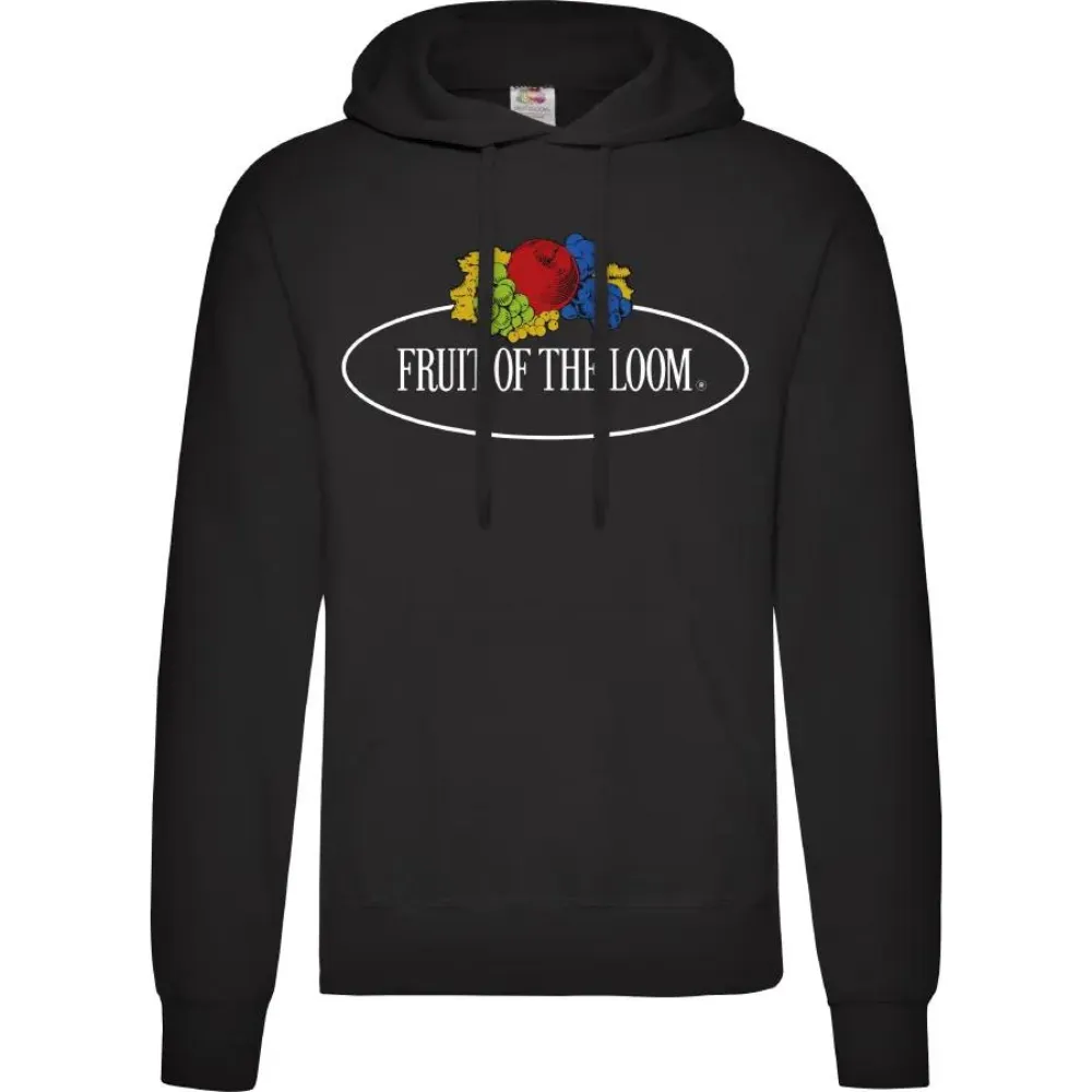 Sudadera Fruit of the Loom Vintage con capucha logo grande unisex