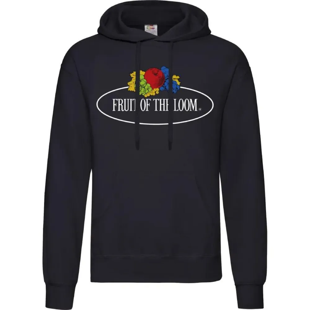 Sudadera Fruit of the Loom Vintage con capucha logo grande unisex