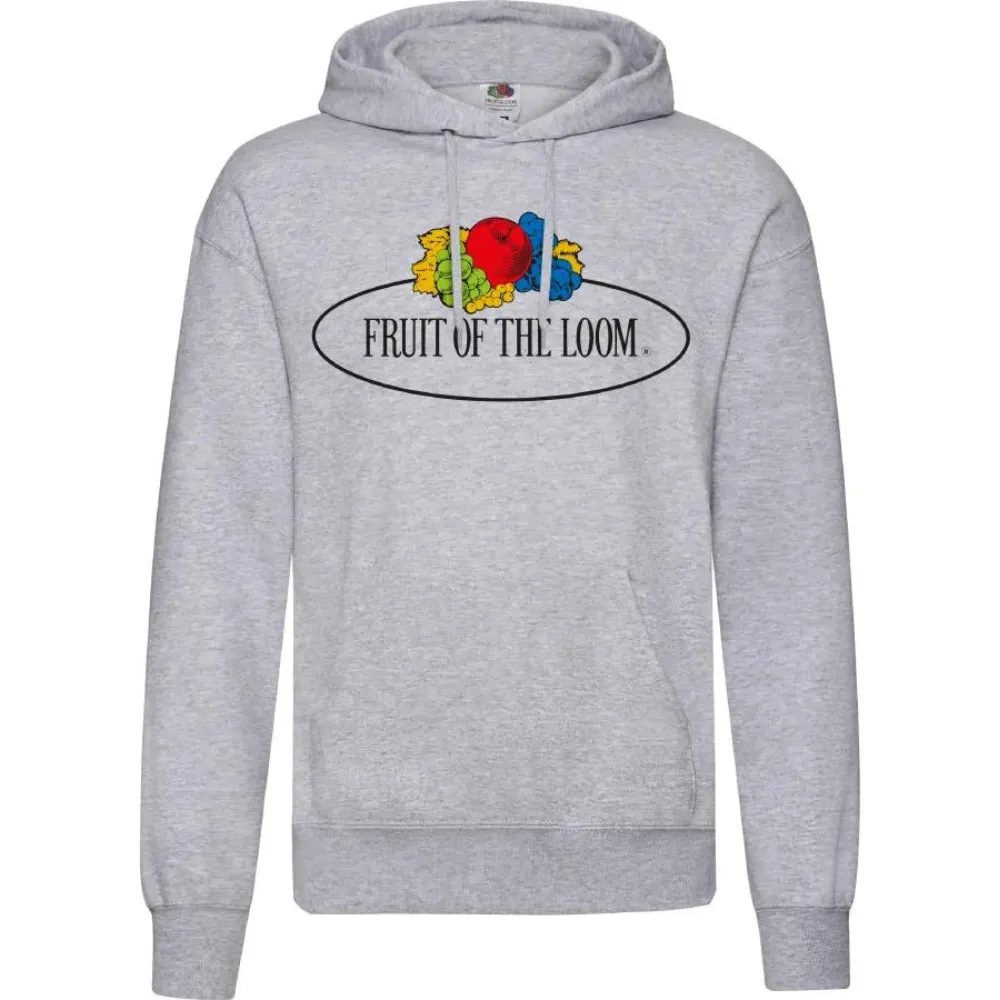 Sudadera Fruit of the Loom Vintage con capucha logo grande unisex