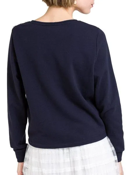 sudadera naf naf oh la la marino mujer