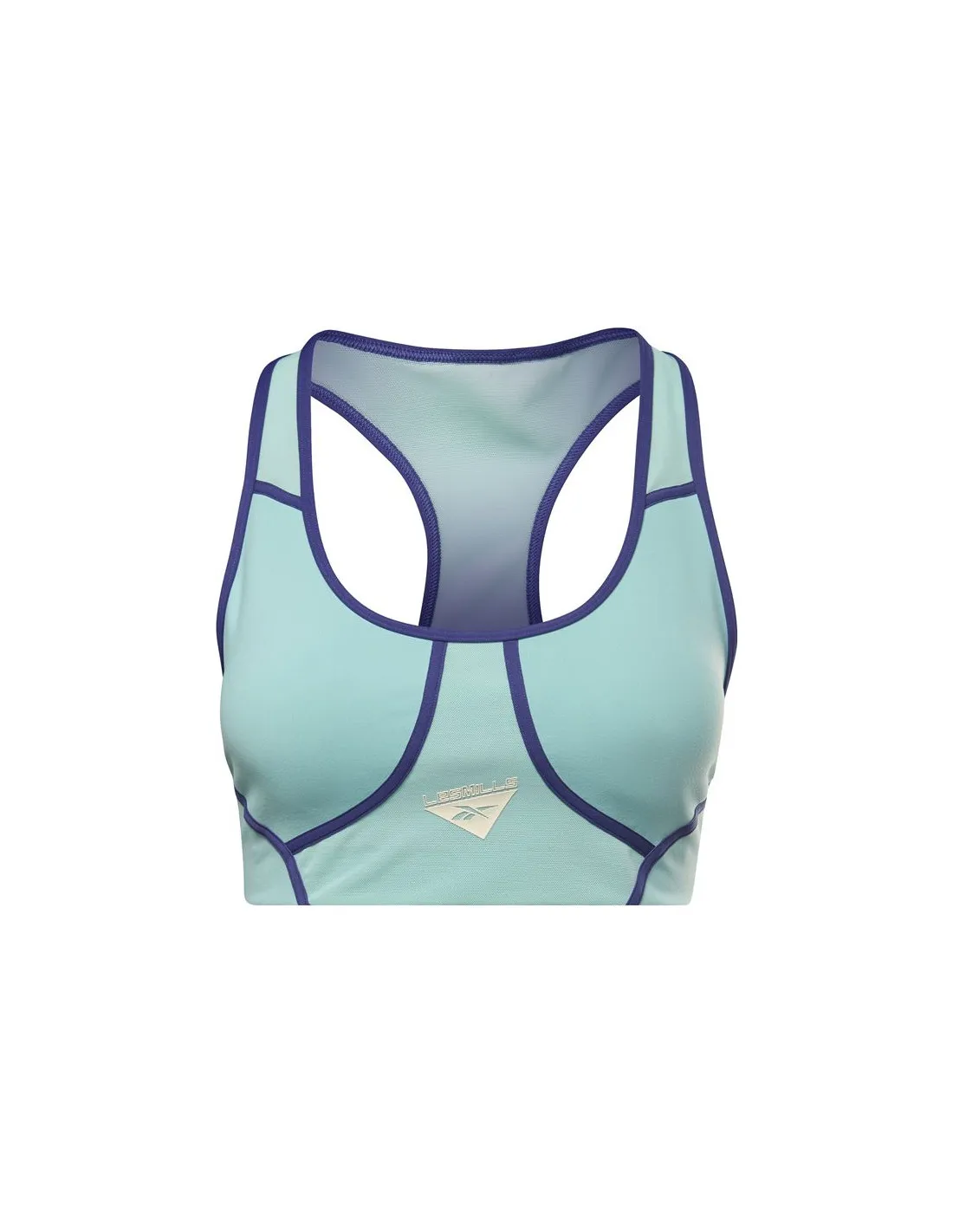 Sujetador Deportivo de Fitness Reebok Les Mills Colorblock Azul Mujer