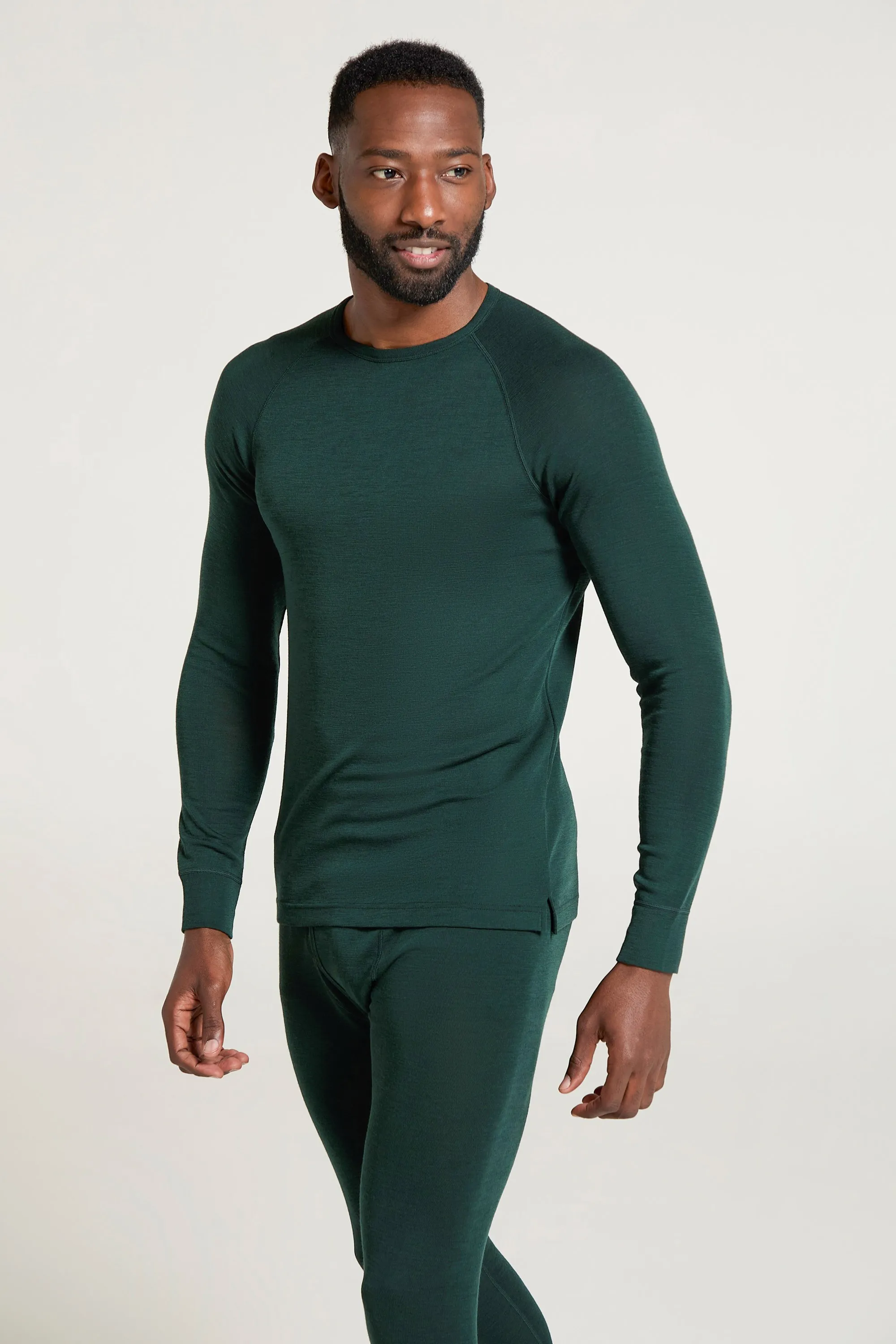 Top térmico de lana merino para hombre
