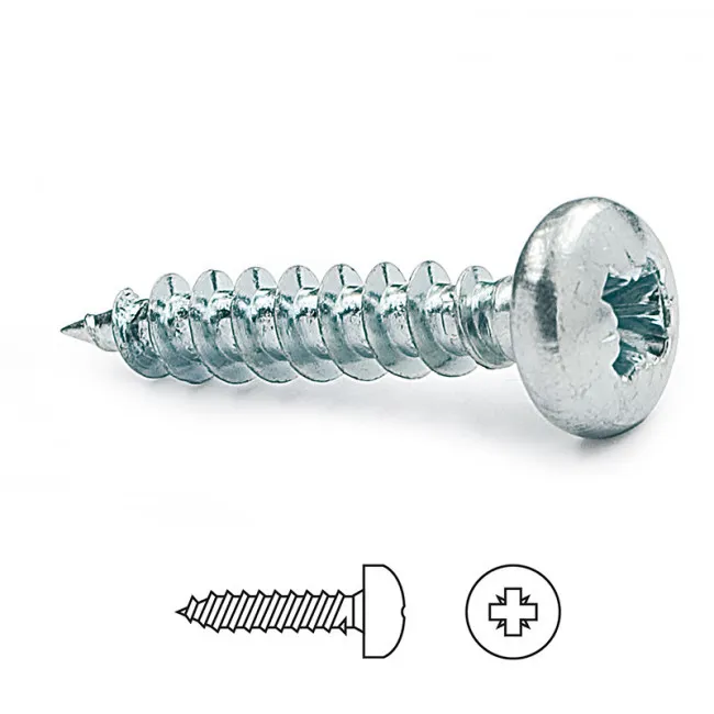 TORNILLO R/CHAPA ZINC DIN7981 3.5X6.5