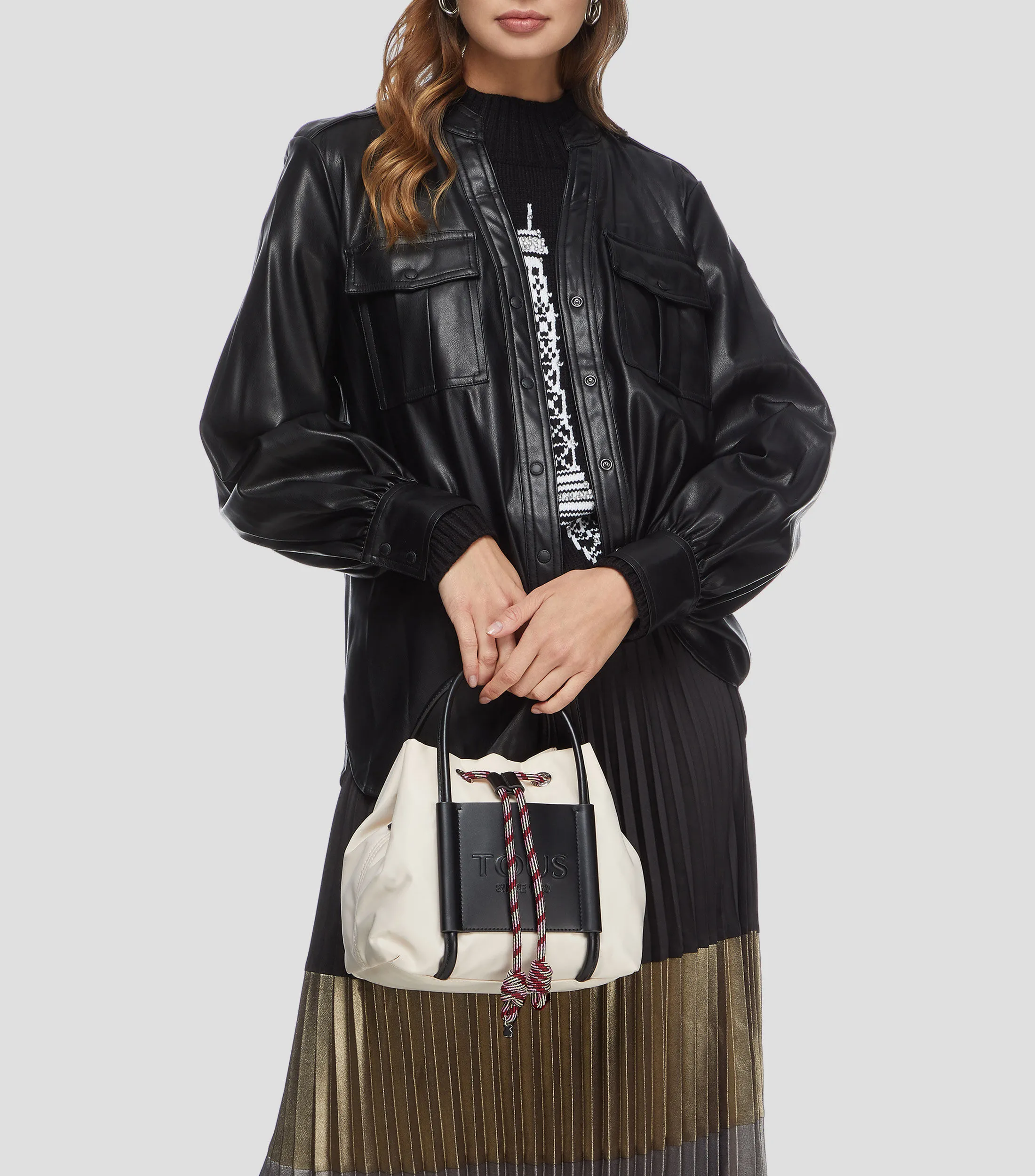 Tous Bolso bucket beige Empire Soft Mujer