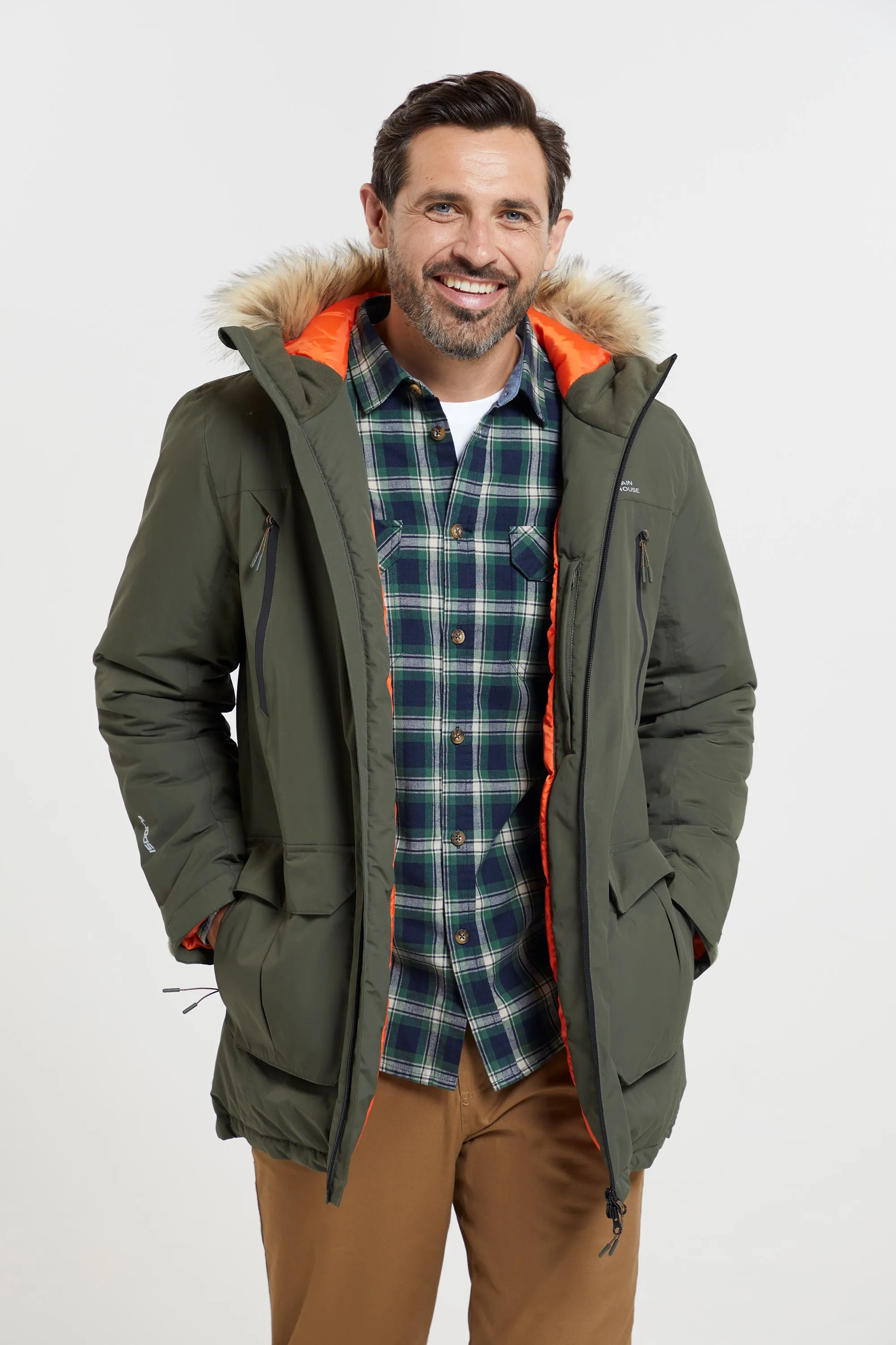 Traverse chaqueta impermeable de plumas para hombre