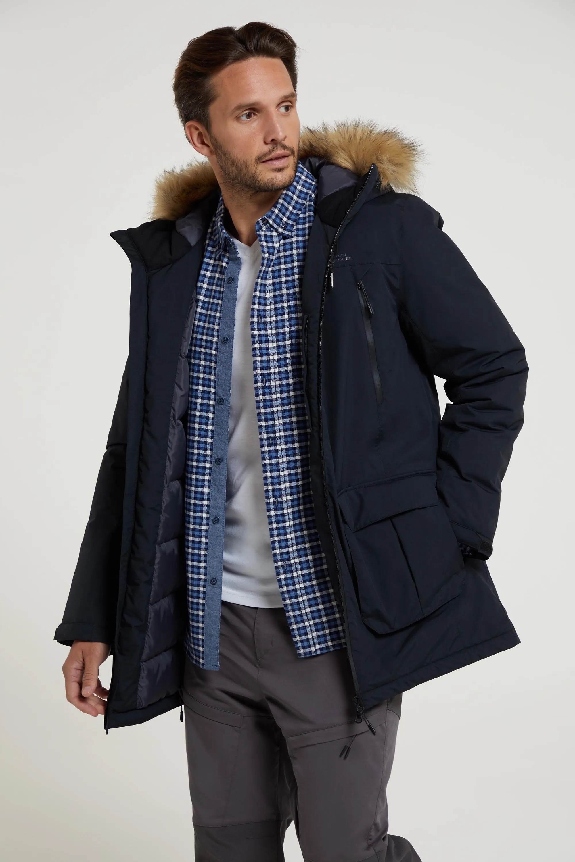 Traverse chaqueta impermeable de plumas para hombre