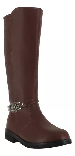 Tropicana Bota Alta Moda Elegante Herraje Corazon Niña 86759