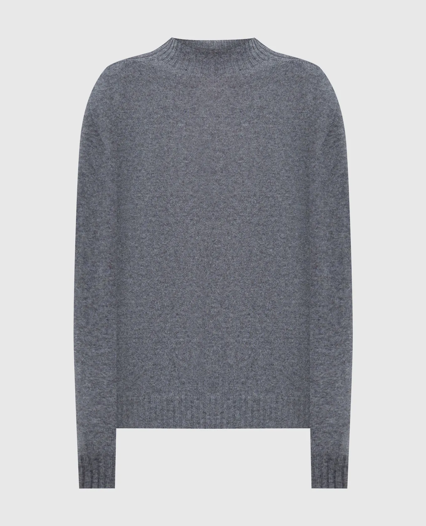 Twinset Gray cashmere sweater with Oval T logo