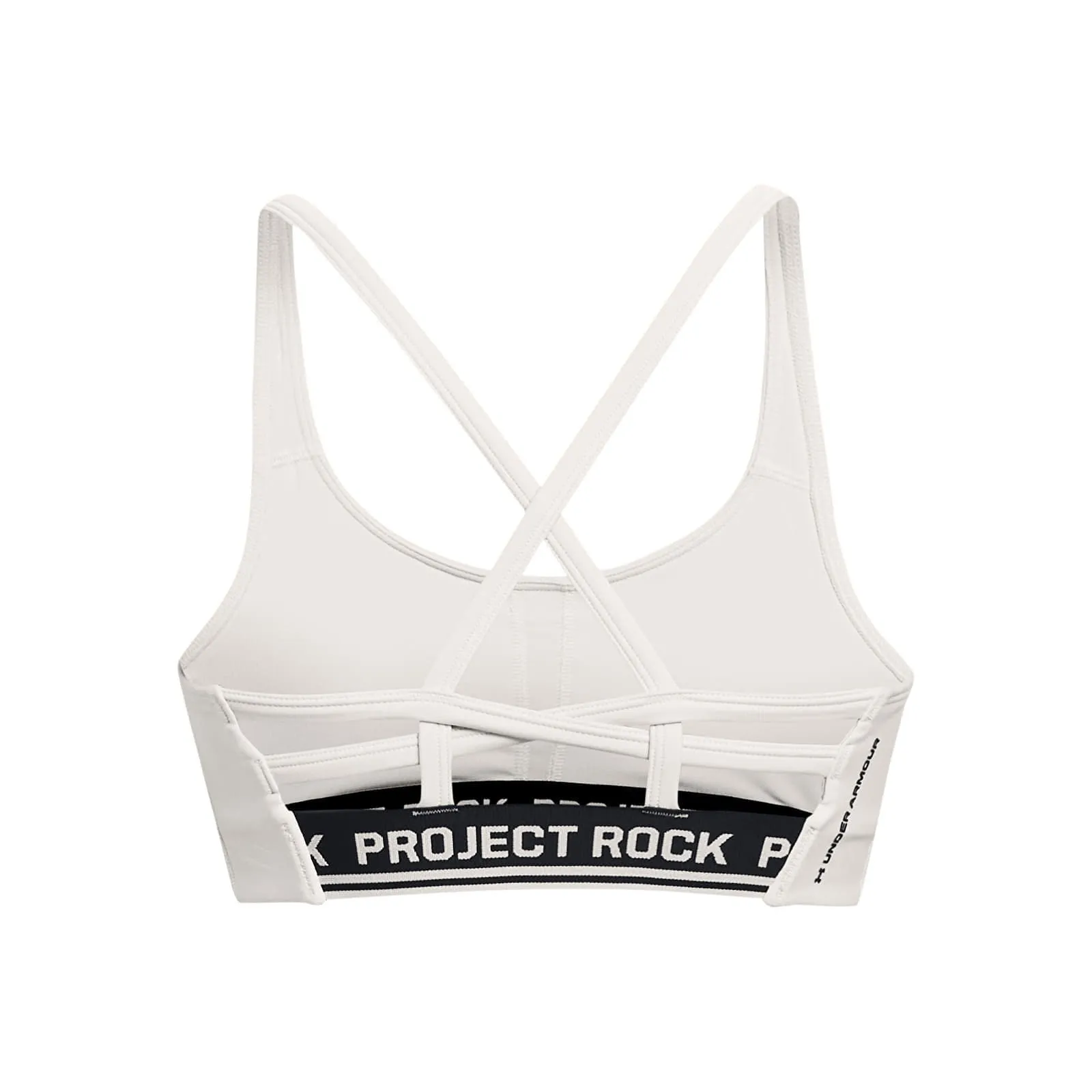 Under Armour Project Rock All Train Bra White Clay