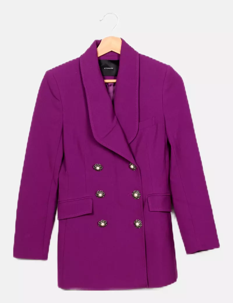 Uterqüe Blazer de vestir morado