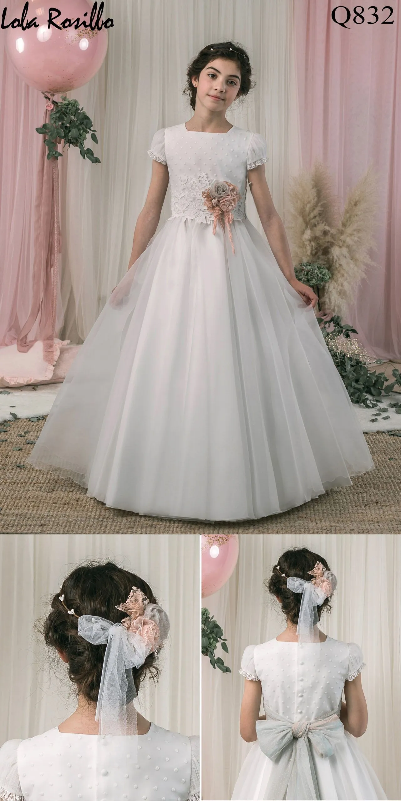 Vestido de Comunión “Aurora” Q832