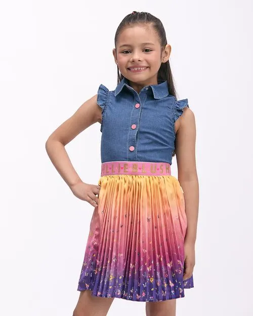 Vestido Denim Niña Medium Wash
