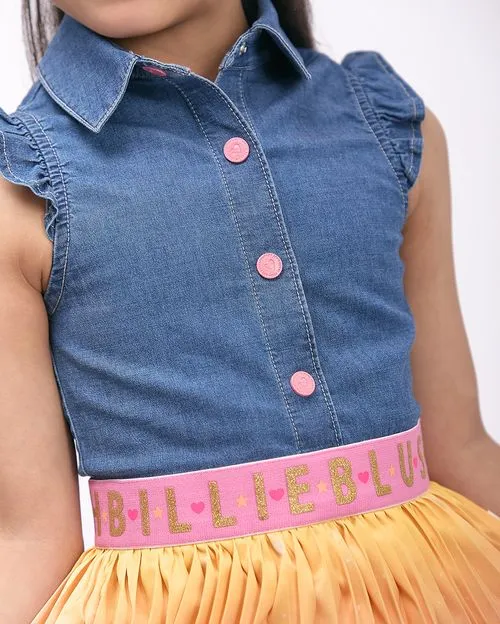 Vestido Denim Niña Medium Wash