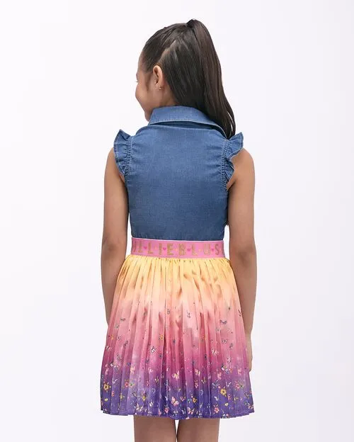 Vestido Denim Niña Medium Wash