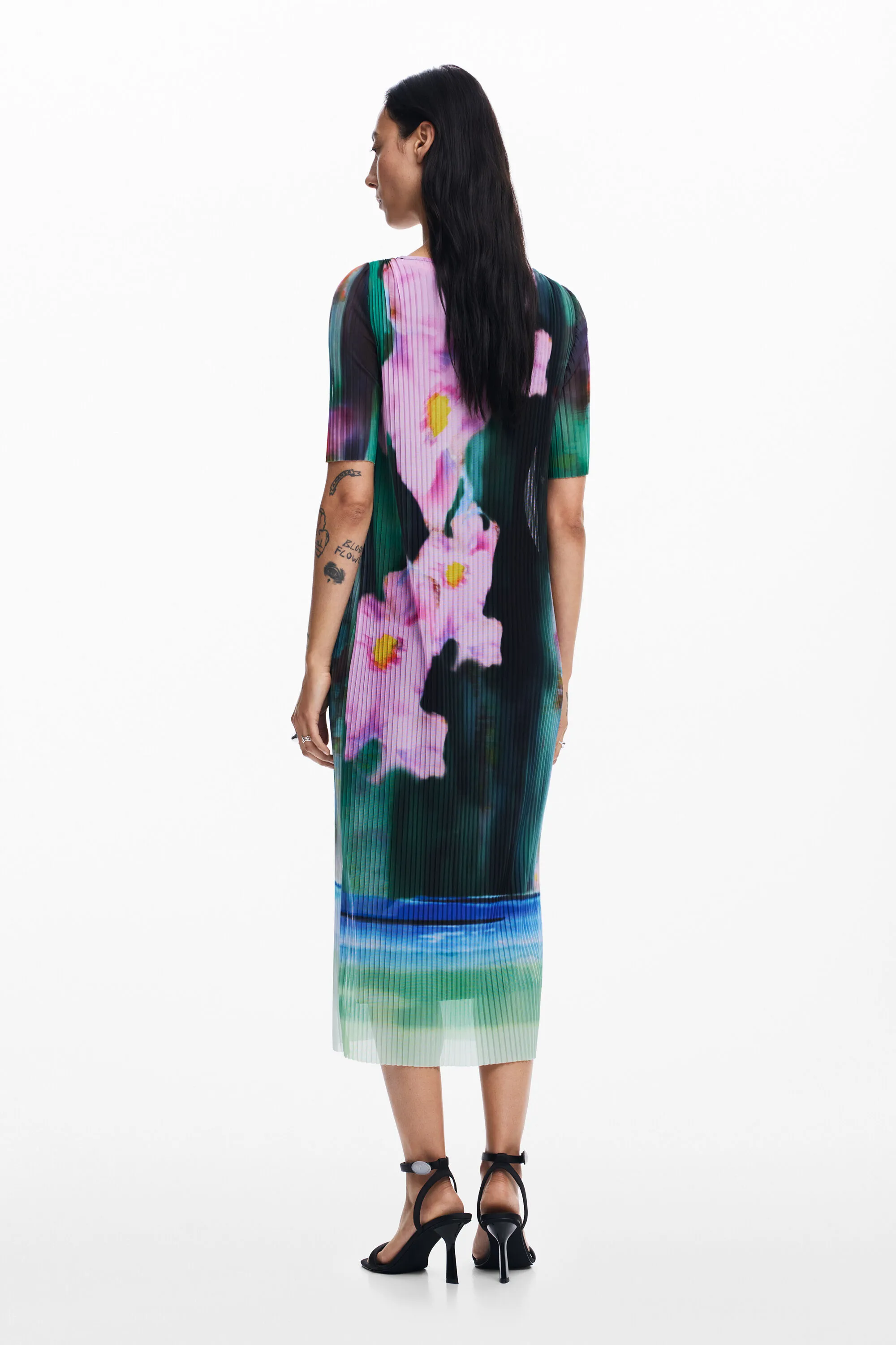 Vestido midi flores