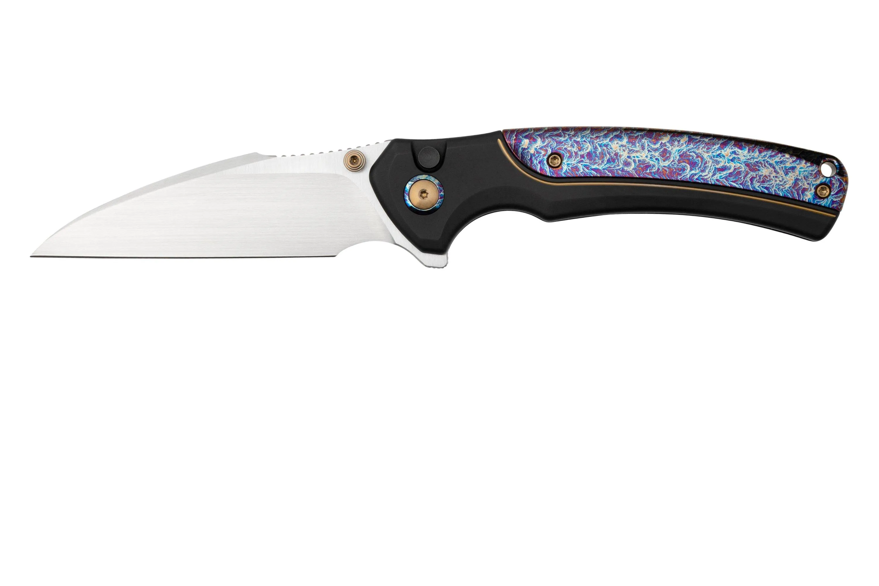 WE KNIFE ZIFFIUS, WE22024D2 LIMITED EDITION, INTEGRAL FLAMED TITANIUM SPACER, CPM 20CV NAVAJA