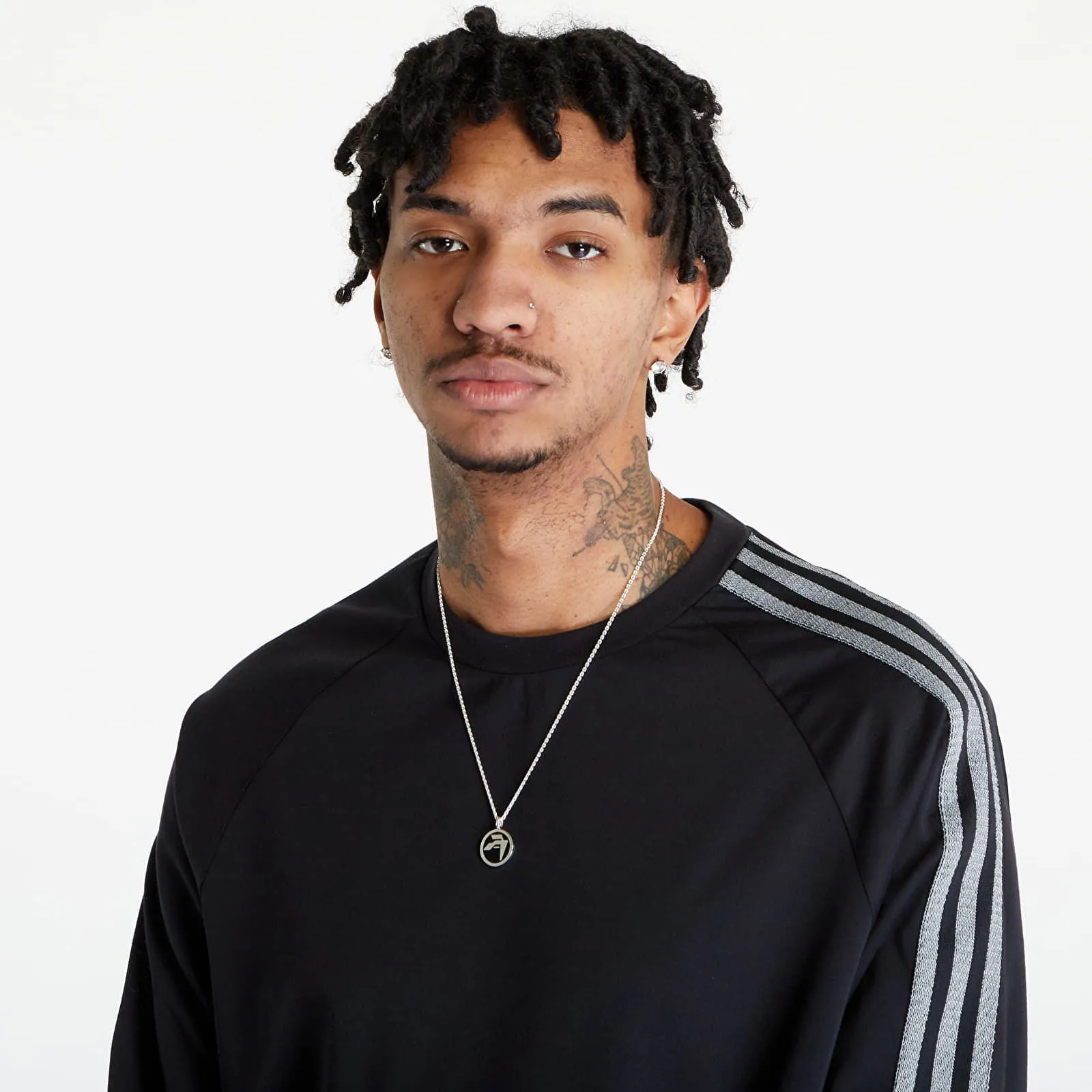 Y3 3STRIPES LONGSLEEVE TEE UNISEX BLACK/ OWHITE