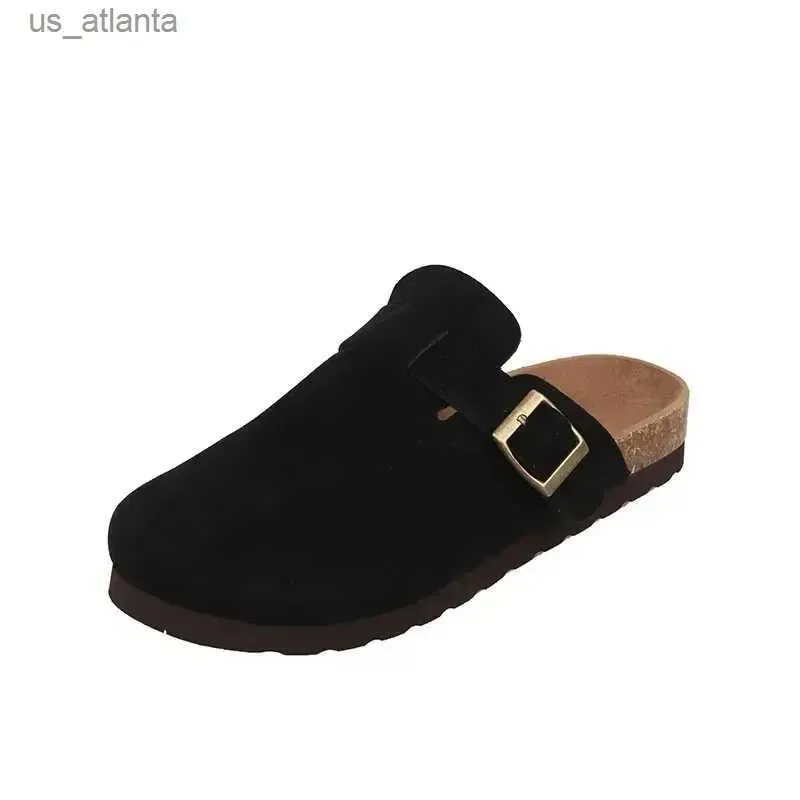 Zapatillas Autumn Womens Clogs Shoes Fashion Plataforma cerrada para mujeres Toboganes informales al aire libre ATOS H240416