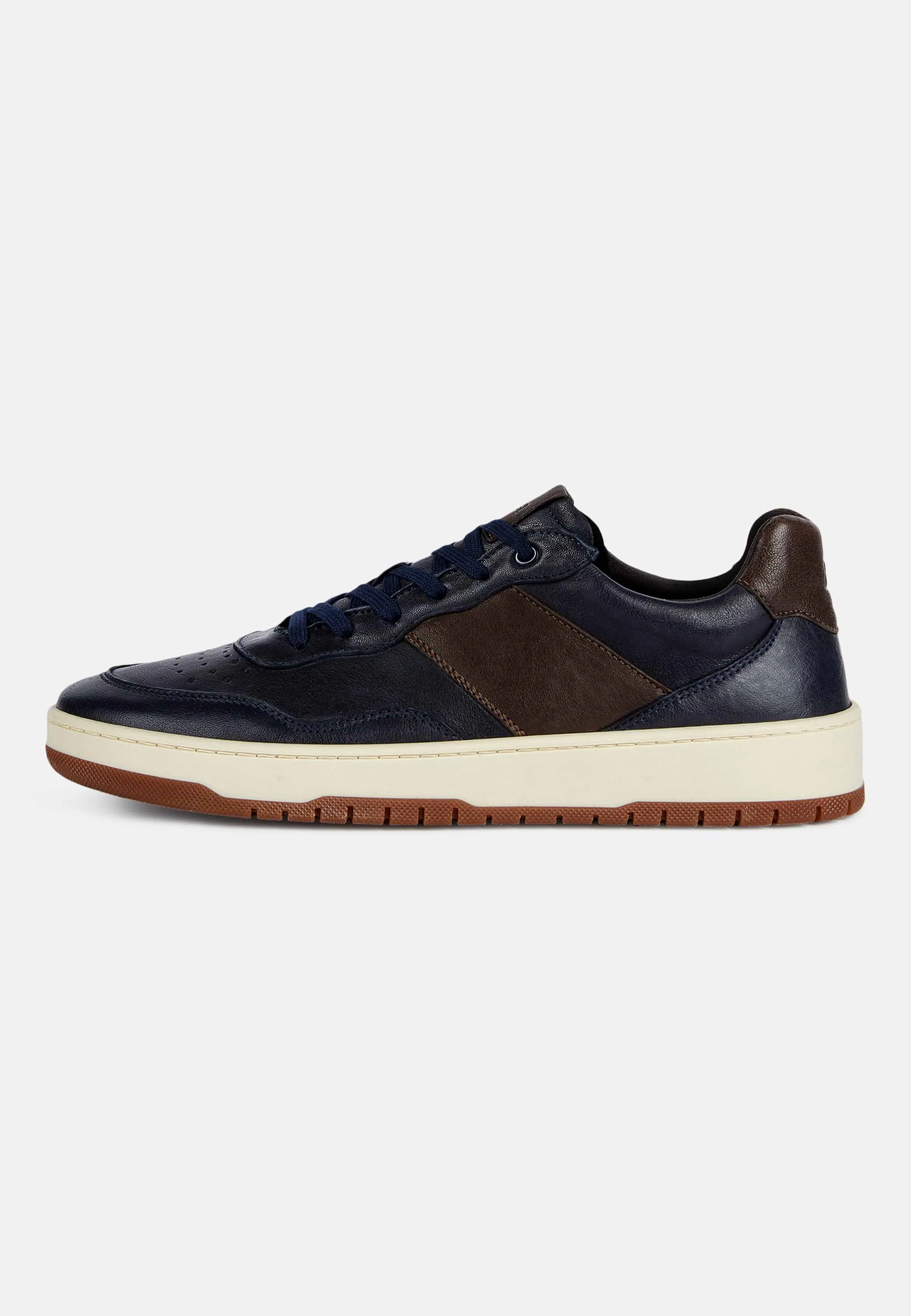 Zapatillas Azul Marino De Piel
