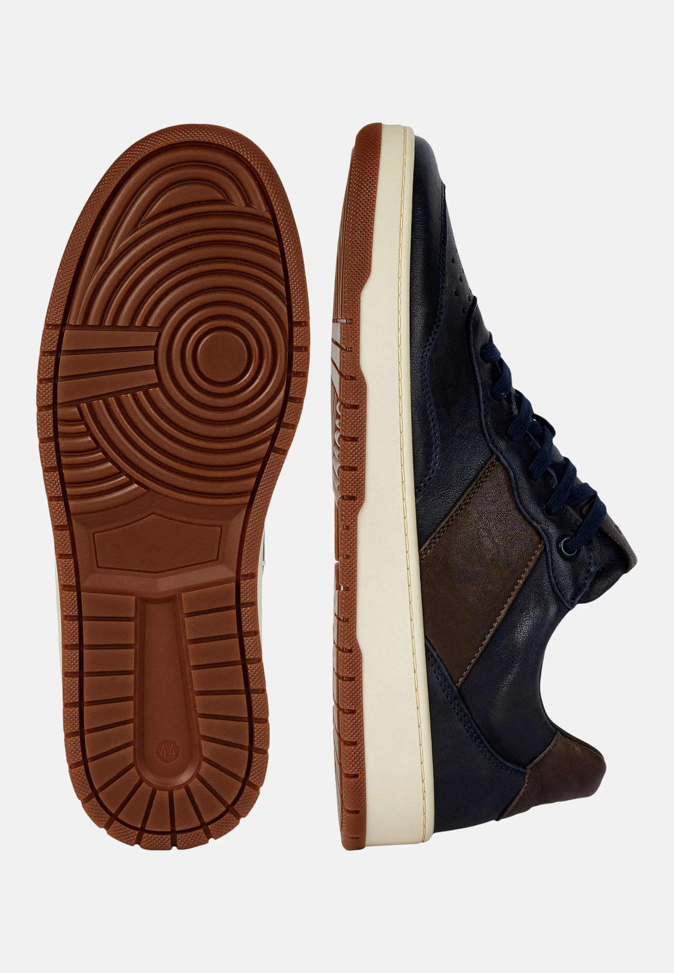 Zapatillas Azul Marino De Piel