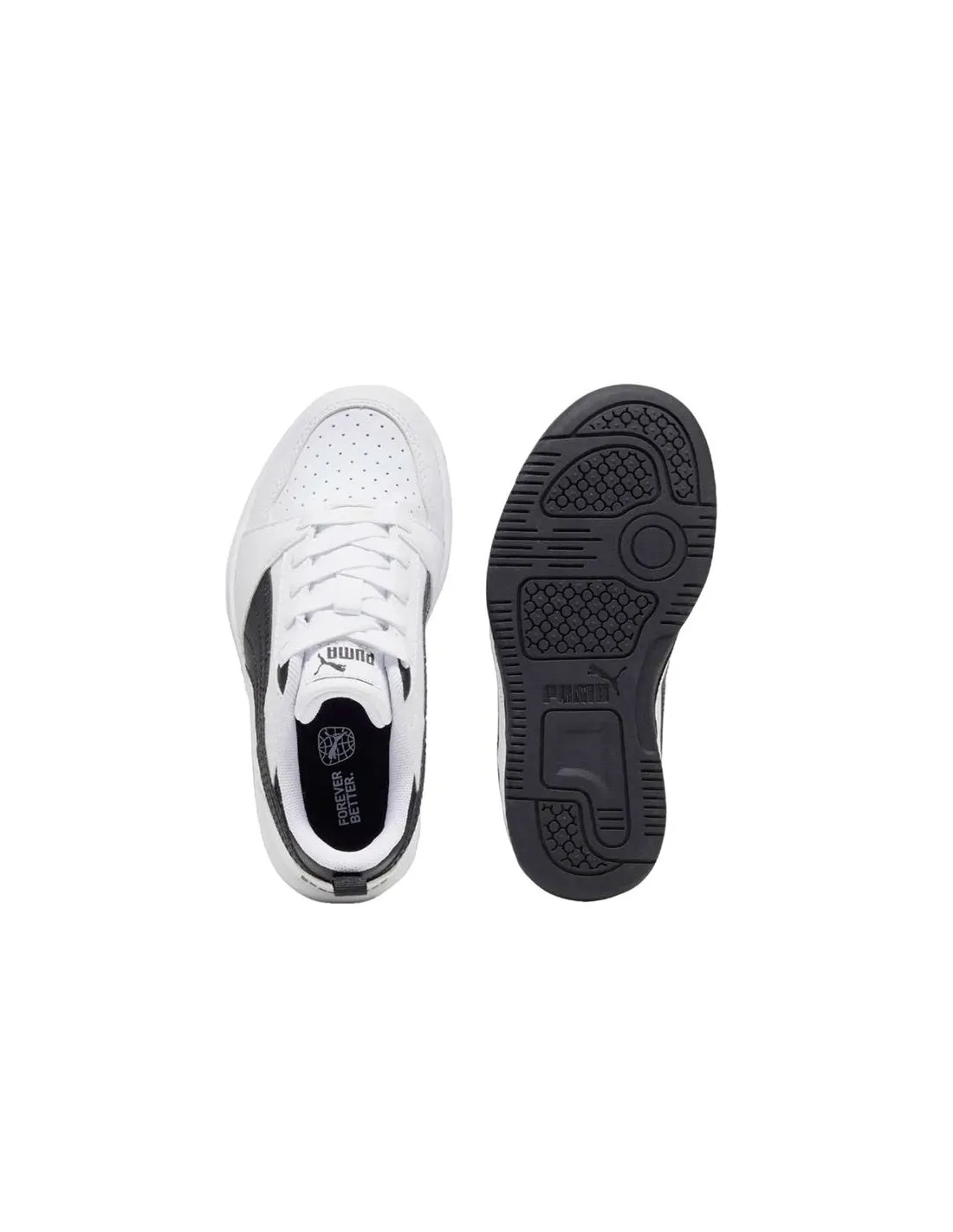 Zapatillas de Puma Rebound V6 Lo A Infantil Blanco Negro
