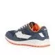 Zapatillas deporte Lois azules con cordones en blanco y detalles en naranja
