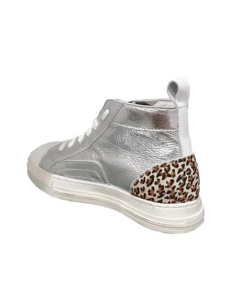 zapatillas melinÉ piel plata