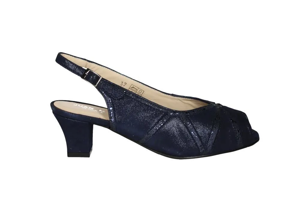 ZAPATO NOBUCK AZUL BRILLANTE LINEAS METALIZADAS ZIGZAG