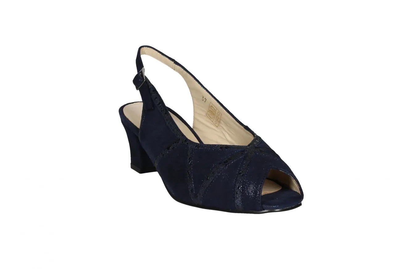 ZAPATO NOBUCK AZUL BRILLANTE LINEAS METALIZADAS ZIGZAG