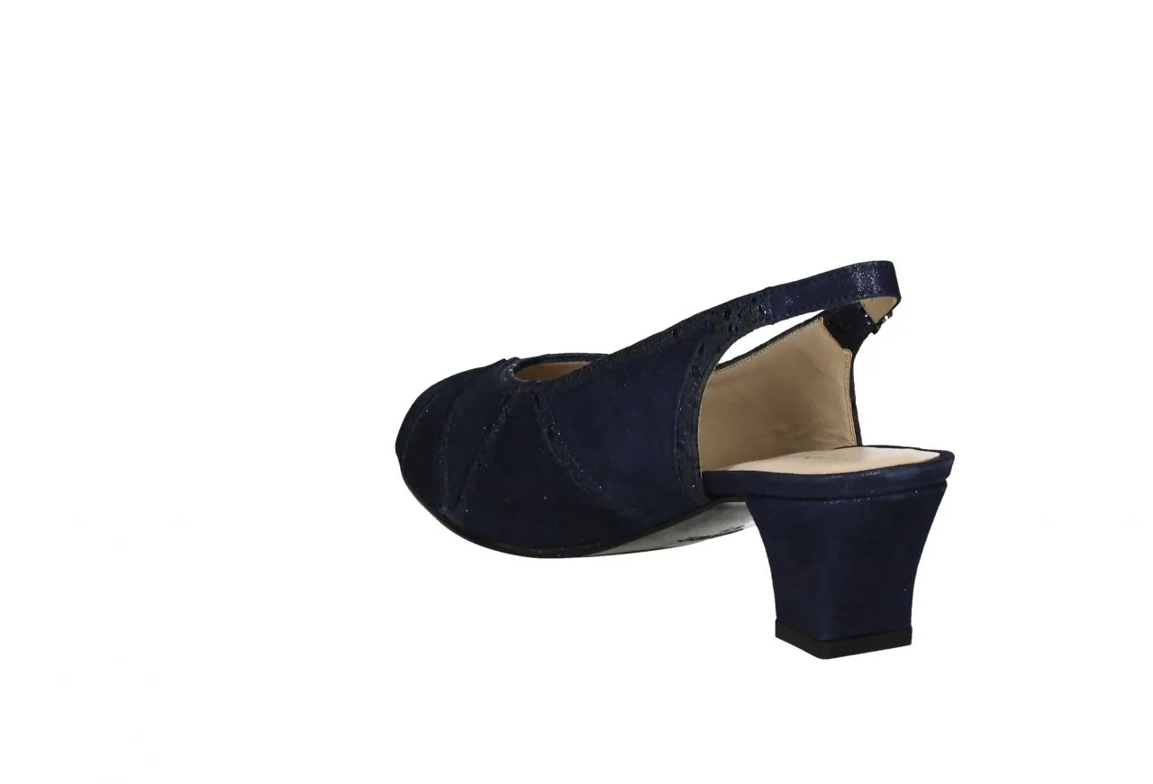 ZAPATO NOBUCK AZUL BRILLANTE LINEAS METALIZADAS ZIGZAG
