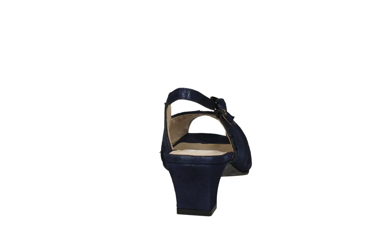 ZAPATO NOBUCK AZUL BRILLANTE LINEAS METALIZADAS ZIGZAG