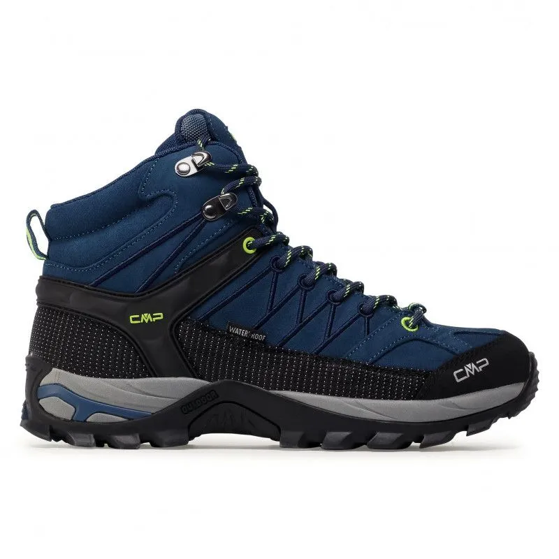 ZAPATOS CMP RIGEL MID HOMBRE ZAPATO DE TREKKING WP (AZUL TINTA  AMARILLO FLUO) HOMBRE