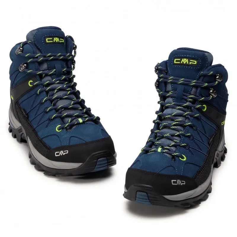 ZAPATOS CMP RIGEL MID HOMBRE ZAPATO DE TREKKING WP (AZUL TINTA  AMARILLO FLUO) HOMBRE