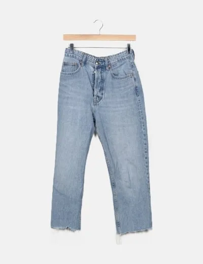 Zara Pantalón azul denim