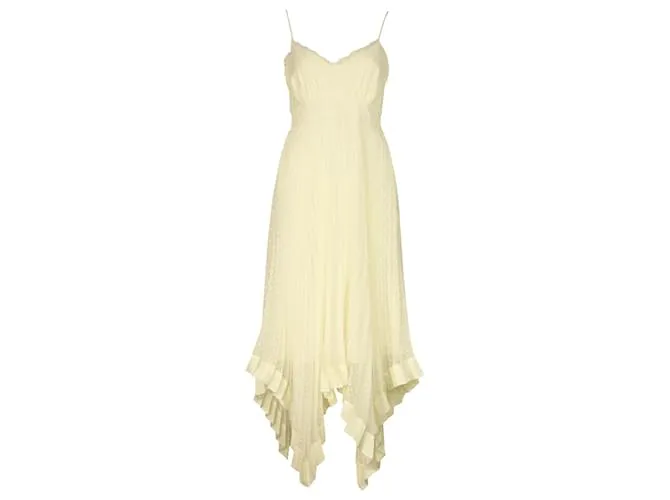 Zimmermann Vestido plisado crema Zimmerman Blanco Crudo 