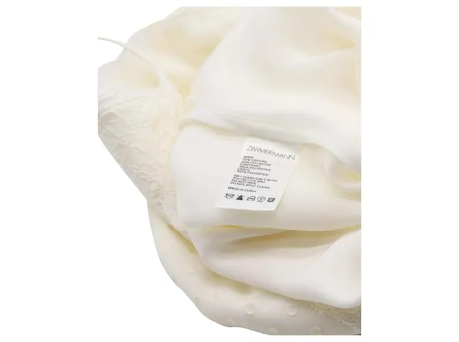 Zimmermann Vestido plisado crema Zimmerman Blanco Crudo 