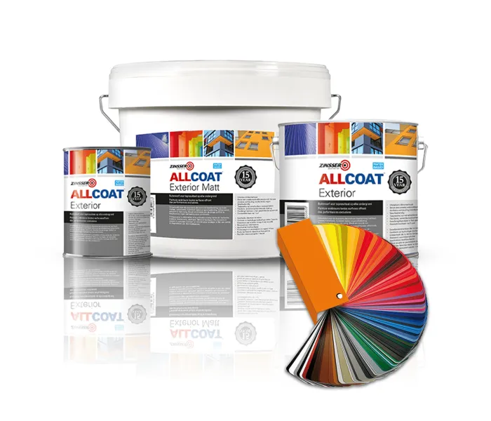 ZINSSER ALLCOAT PINTURA EXTERIOR PARA PAREDES RAL 4006 VERKEERSPAARS  10 LITRO